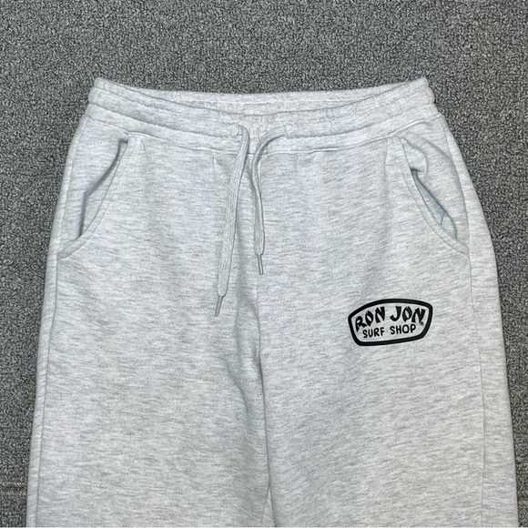 Ron Jon Surf Shop Sweatpants Womens Size Small Gray Fleece Joggers Coastal Beach - Picture 2 of 9